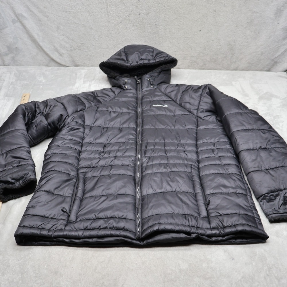 Avalanche Jacket Womens 1X Black Insulated Hooded Quilted Puffer Winter Outdoor